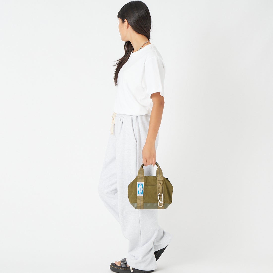 A SCENE [エーシーン] 別注 HIMAA×A SCENE ショートスリーブTシャツ [HM04-005-JF] WHITE B &&モデル身長：162cm 着用サイズ：S&&