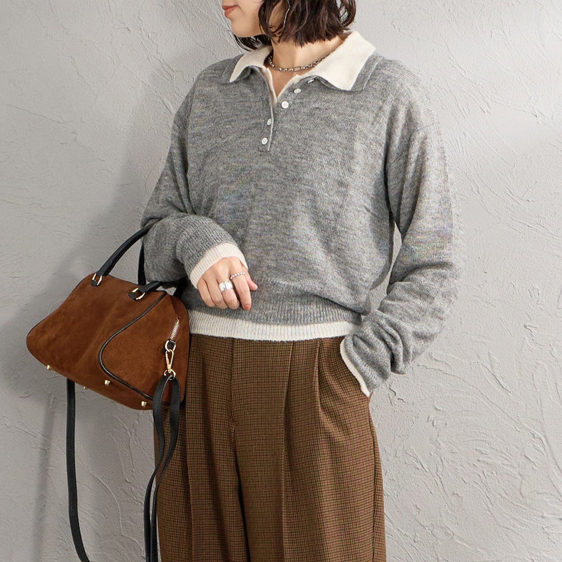 GRAY&&モデル身長：160cm 着用サイズ：F&&