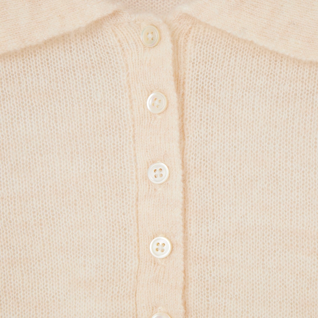 Health knit [ヘルスニット] 別注 モヘアブレンドポロニット [HR26F-L463IN-JF] OFF WHITE
