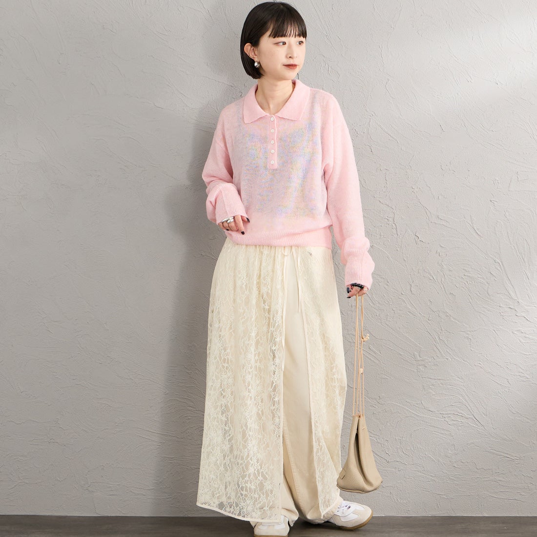 予約商品】Health knit [ヘルスニット] 別注 モヘアブレンドポロニット