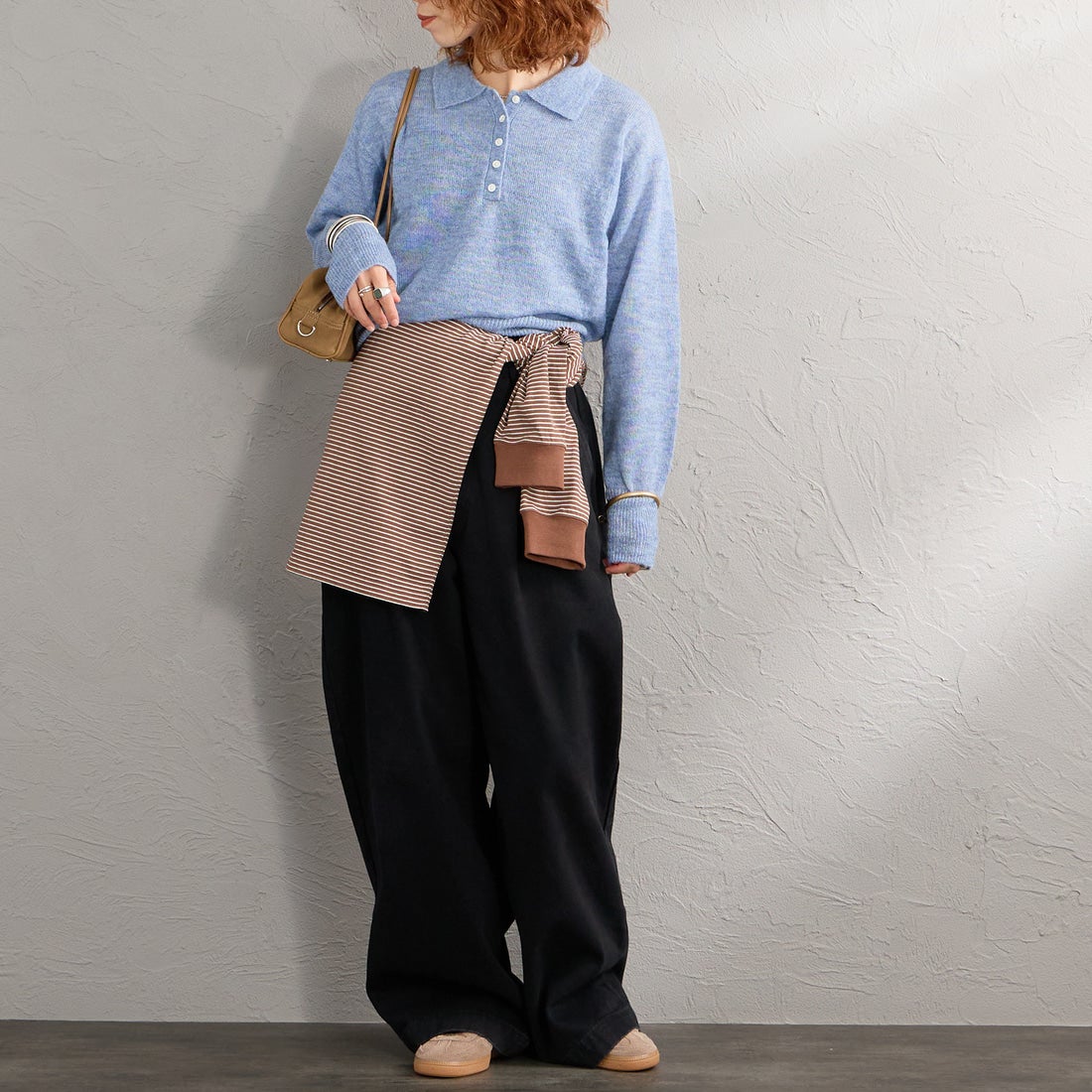 予約商品】Health knit [ヘルスニット] 別注 モヘアブレンドポロニット