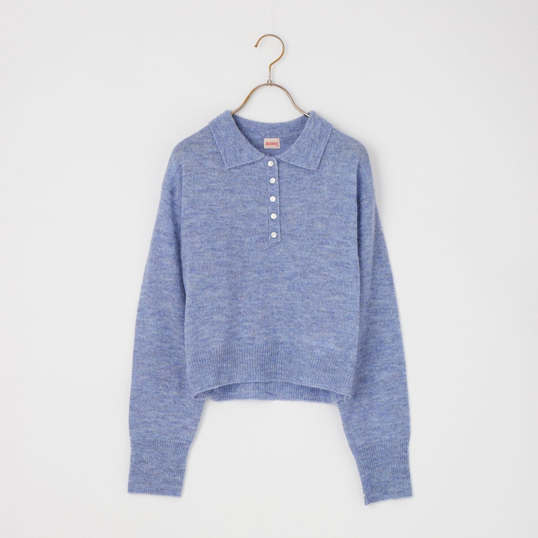 Health knit [ヘルスニット] 別注 モヘアブレンドポロニット [HR26F-L463IN-JF] BLUE