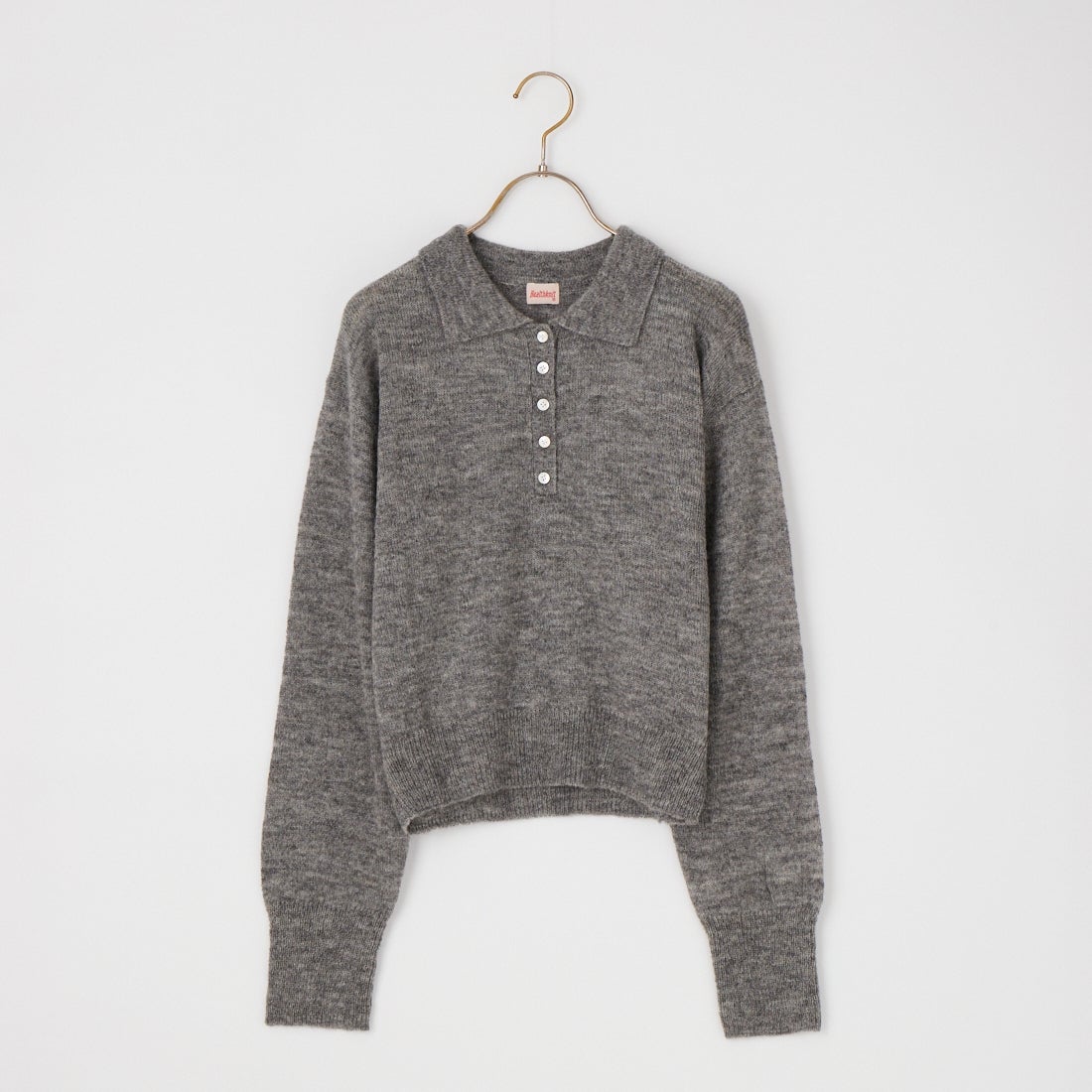 Health knit [ヘルスニット] 別注 モヘアブレンドポロニット [HR26F-L463IN-JF] GRAY