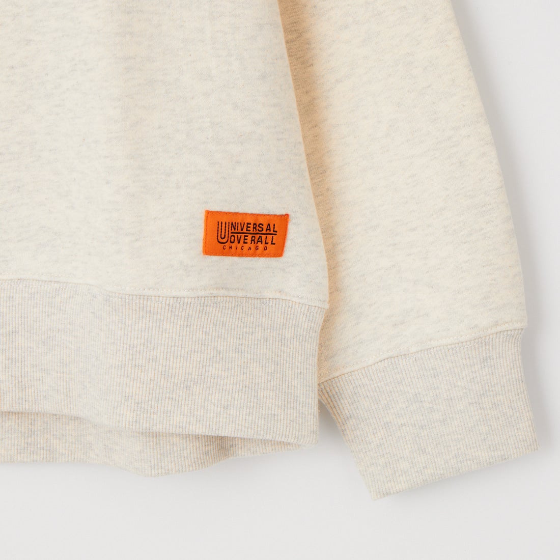 UNIVERSAL OVERALL [ユニバーサルオーバーオール] 別注 カレッジロゴデザイン クルーネックスウェット [U2631228IN-JF] OFF GRAY