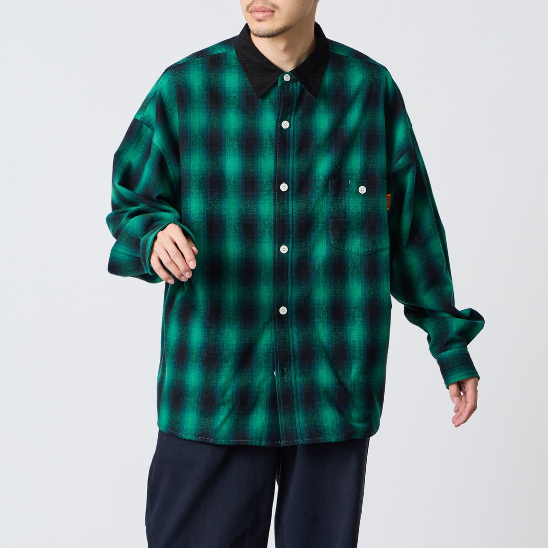 GREEN&&モデル身長：168cm 着用サイズ：L&&