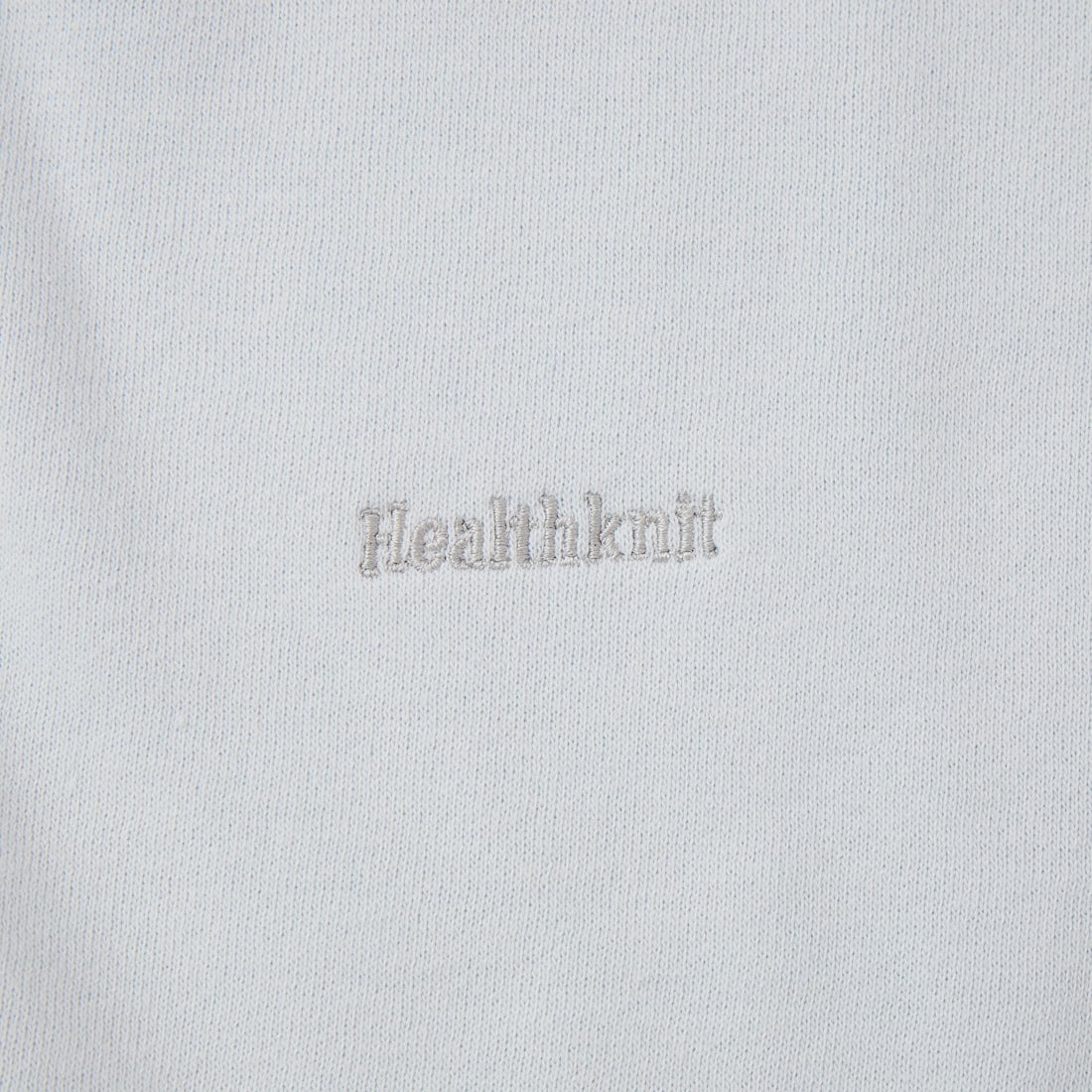Health knit [ヘルスニット] 別注 ショート丈 ブリーチ加工ジップパーカー [HR26F-L465IN-JF] SAX