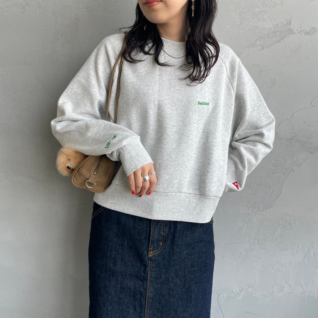 ASH GRAY&&モデル身長：160cm 着用サイズ：F&&