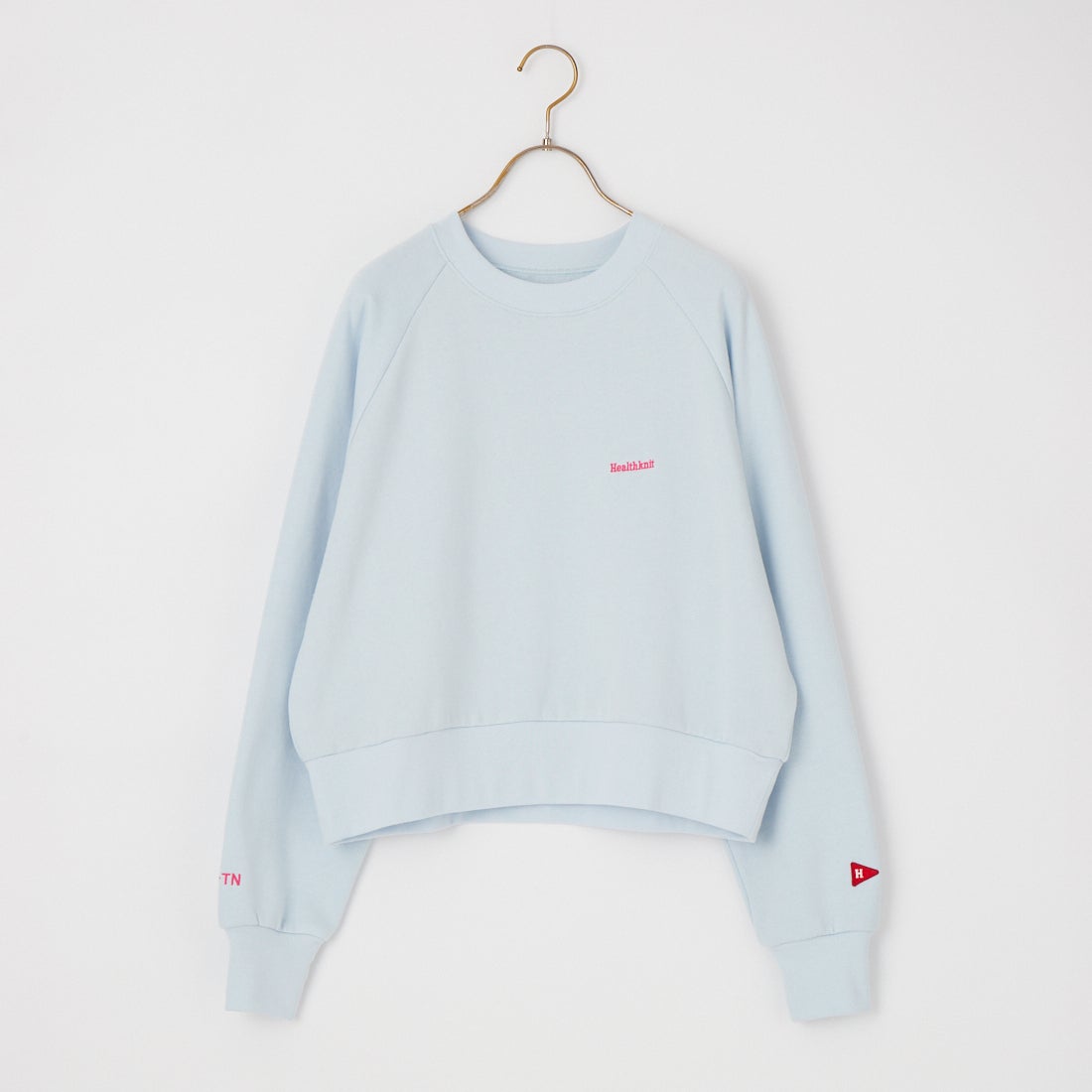 Health knit [ヘルスニット] 別注 ショート丈 クラシックラグランスリーブスウェット [HR26F-L464IN-JF] SAX