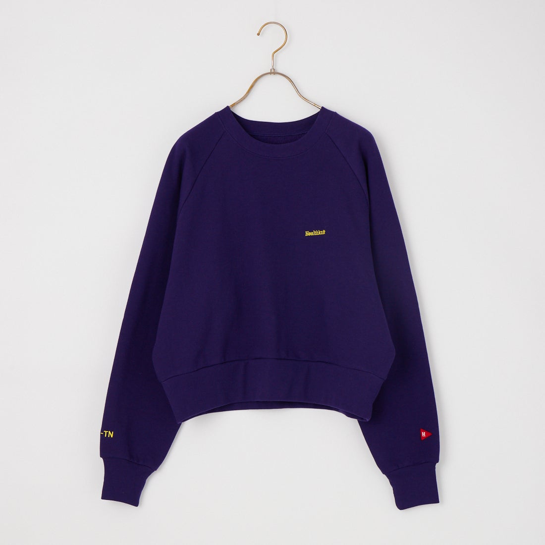 Health knit [ヘルスニット] 別注 ショート丈 クラシックラグランスリーブスウェット [HR26F-L464IN-JF] NAVY