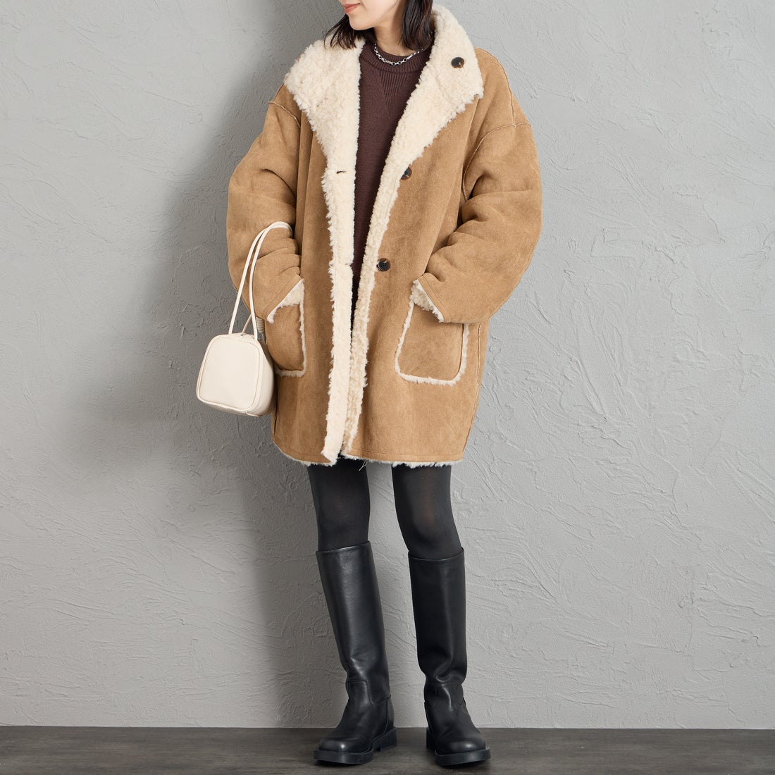予約商品】ONURUN [オヌルン] 別注 リバーシブル スタンドカラー