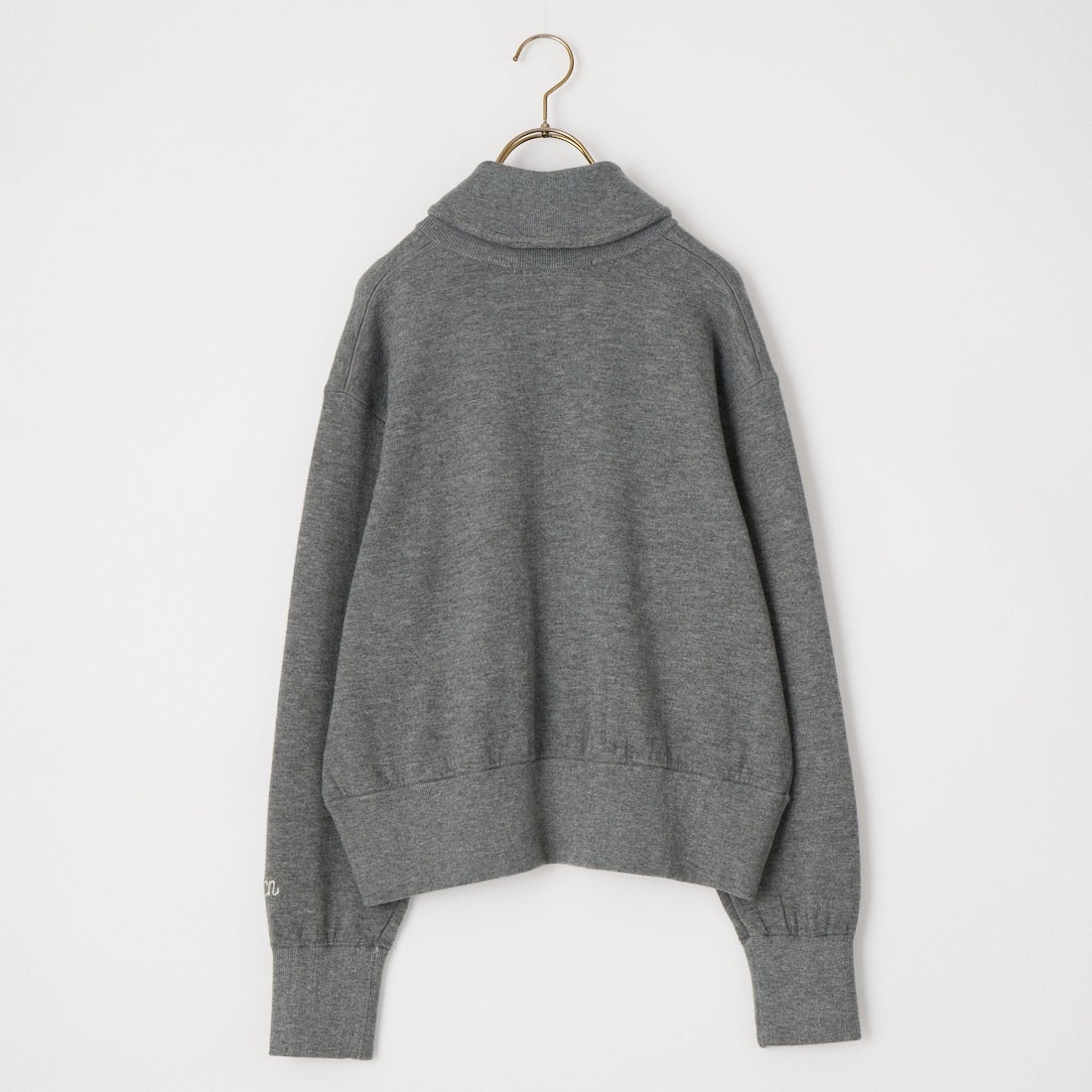 Americana × JEANS FACTORY [アメリカーナ × ジーンズファクトリー] 別注 ACロゴ ニットジップカーディガン [ASO-C-901-1-JF] ﾓｸﾁｬｺｰﾙ