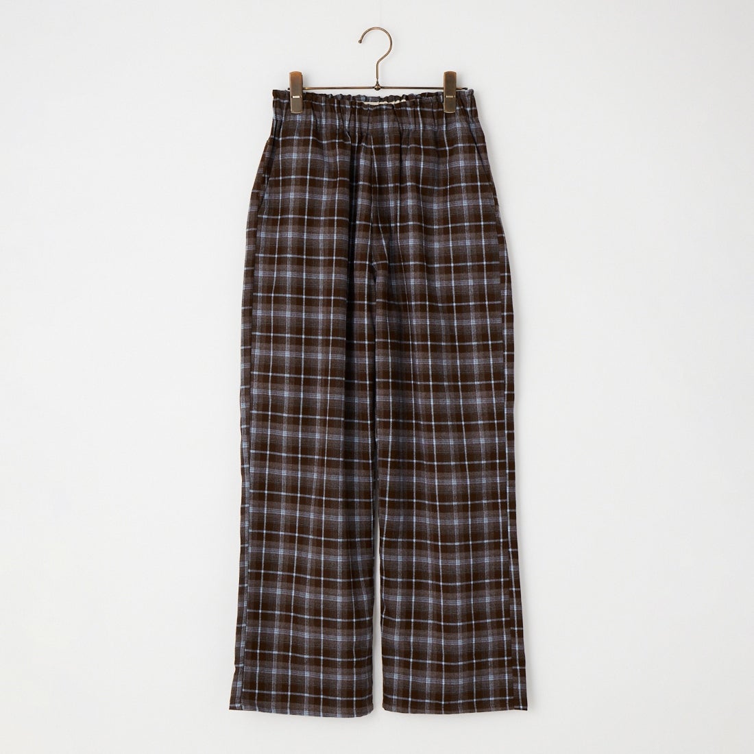 UNIVERSAL OVERALL [ユニバーサルオーバーオール] 別注 バックポケット イージーチェックパンツ [U2632600IN-JF] BROWN