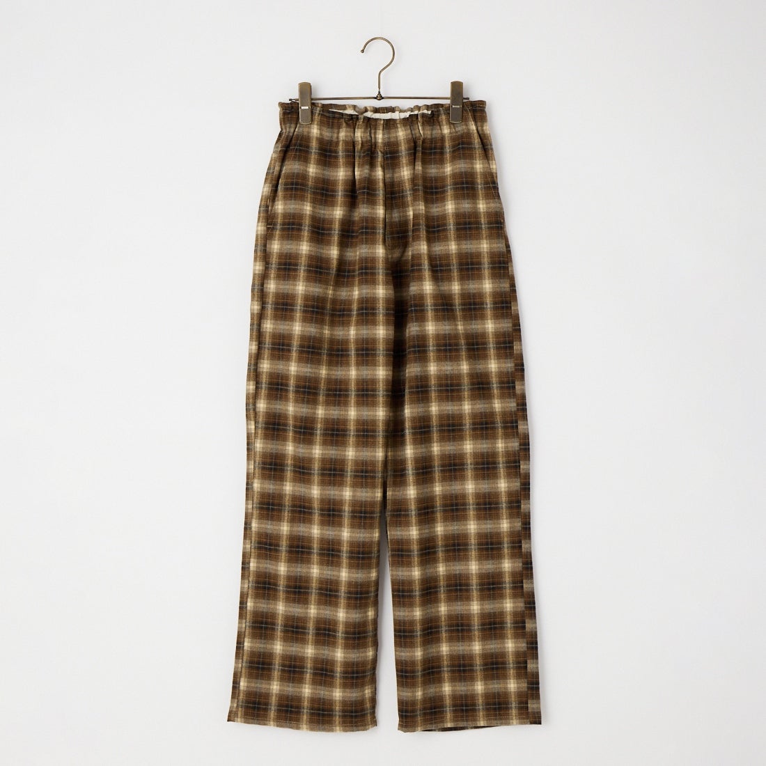 UNIVERSAL OVERALL [ユニバーサルオーバーオール] 別注 バックポケット イージーチェックパンツ [U2632600IN-JF] BEIGE