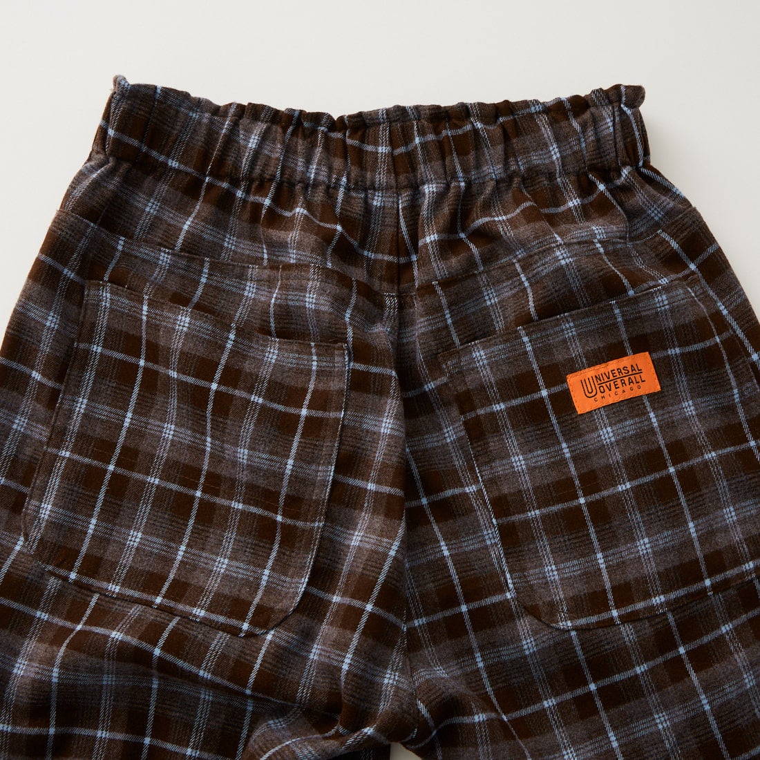 UNIVERSAL OVERALL [ユニバーサルオーバーオール] 別注 バックポケット イージーチェックパンツ [U2632600IN-JF] BROWN