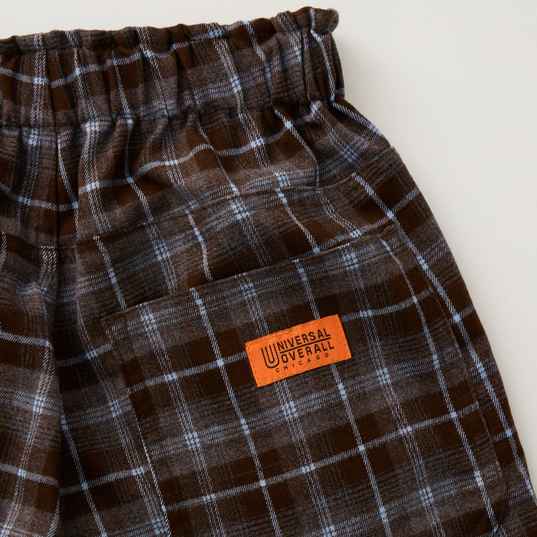 UNIVERSAL OVERALL [ユニバーサルオーバーオール] 別注 バックポケット イージーチェックパンツ [U2632600IN-JF] BROWN