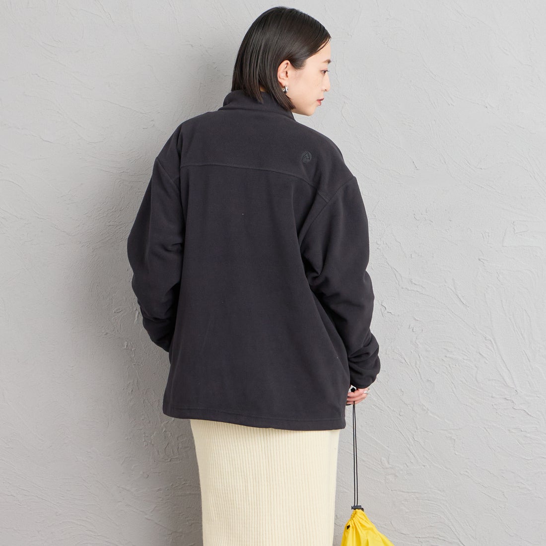 Marmot [マーモット] 別注 ポーラテック フリースジャケット [MTFW26UFL329IN-JF] BLACK &&モデル身長：150cm 着用サイズ：S&&