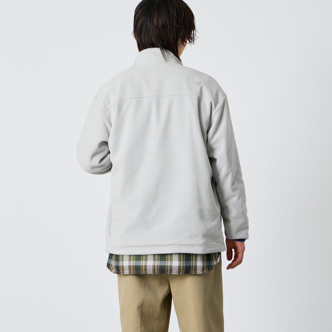 Marmot [マーモット] 別注 ポーラテック フリースジャケット [MTFW26UFL329IN-JF] SILVER &&モデル身長：177cm 着用サイズ：L&&