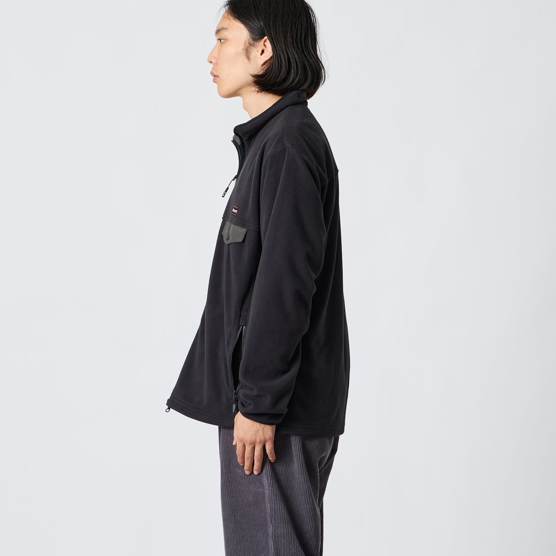 Marmot [マーモット] 別注 ポーラテック フリースジャケット [MTFW26UFL329IN-JF] BLACK &&モデル身長：175cm 着用サイズ：XL&&