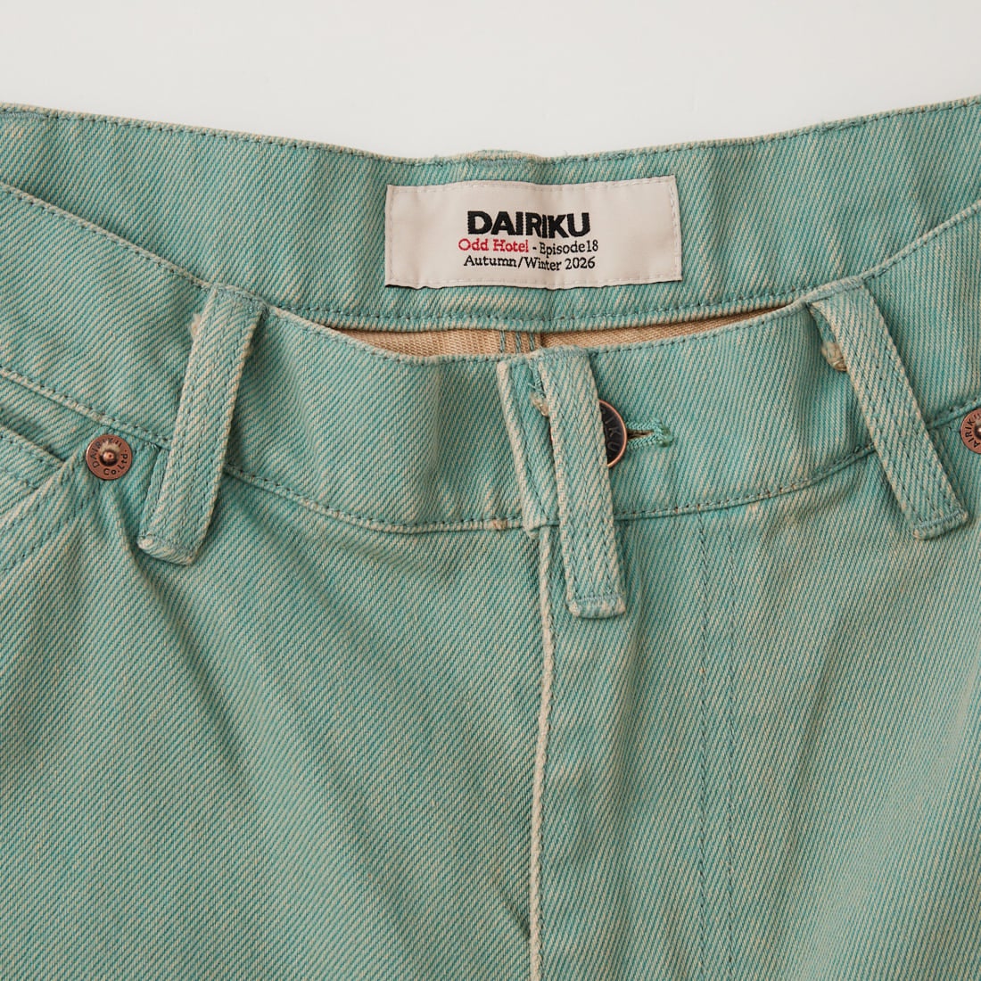 DAIRIKU [ダイリク] フレア ヴィンテージウォッシュ ペインターチノパンツ [DA-26AW-CP3] MINT GREEN