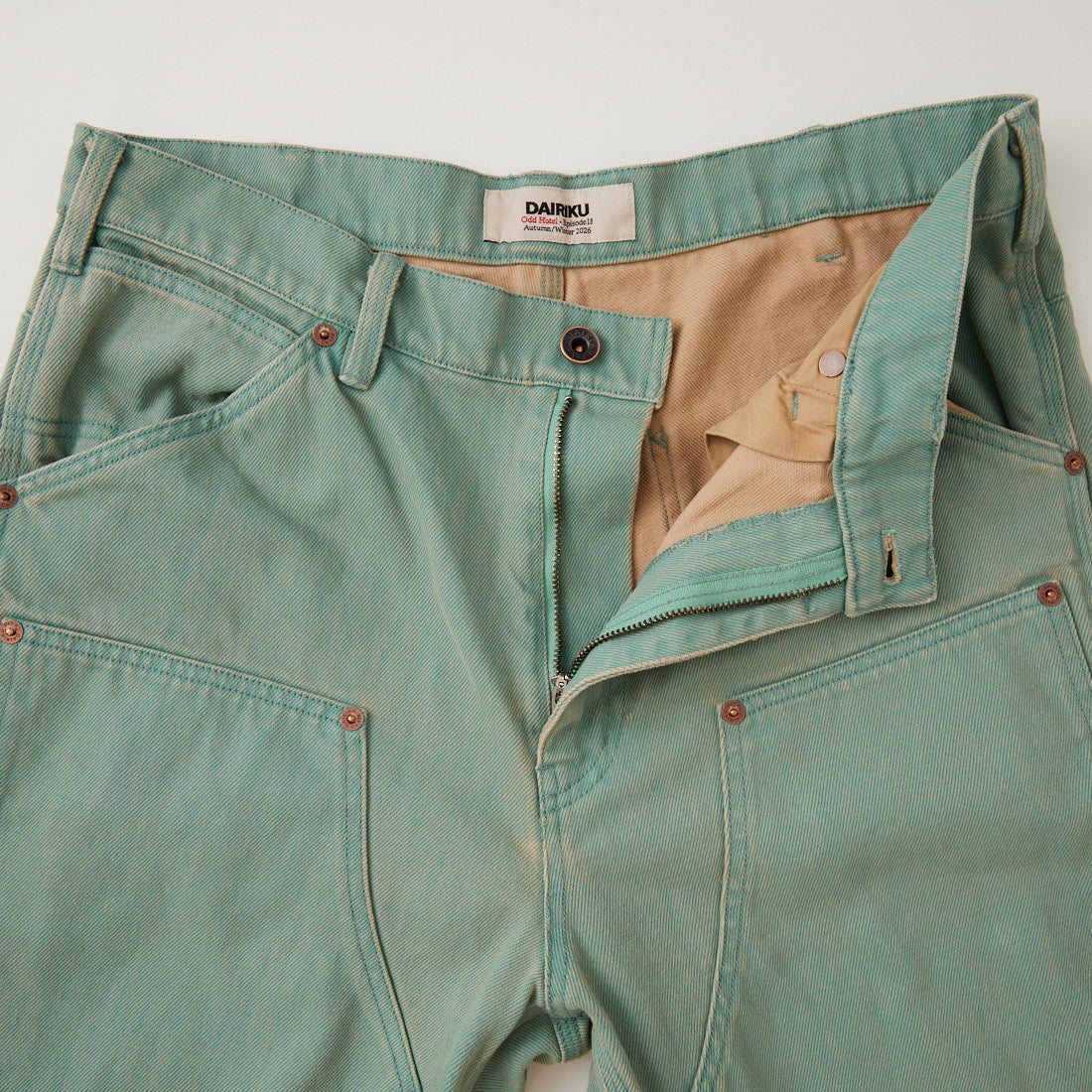 DAIRIKU [ダイリク] フレア ヴィンテージウォッシュ ペインターチノパンツ [DA-26AW-CP3] MINT GREEN