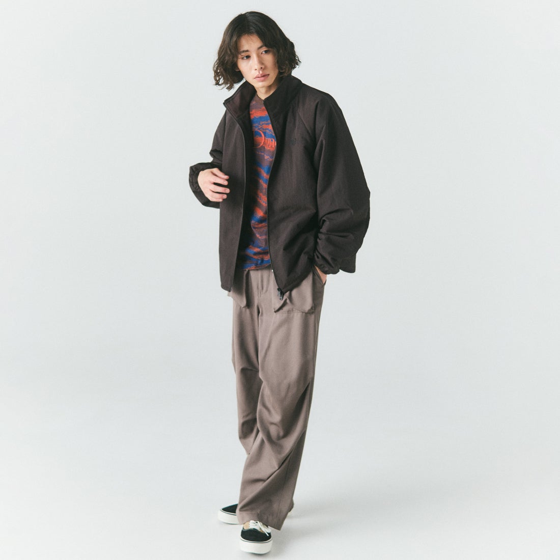 FRED PERRY [フレッドペリー] 別注 ナイロン シェルジャケット [FPM-26A-004JF] RICH BROWN