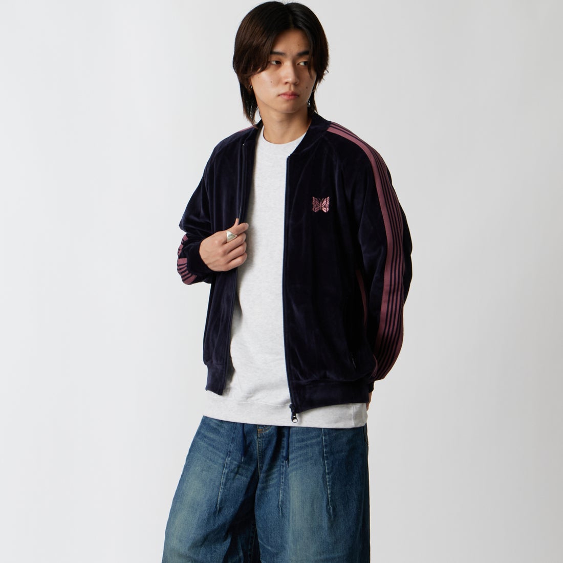 B NAVY&&モデル身長：177cm 着用サイズ：M&&