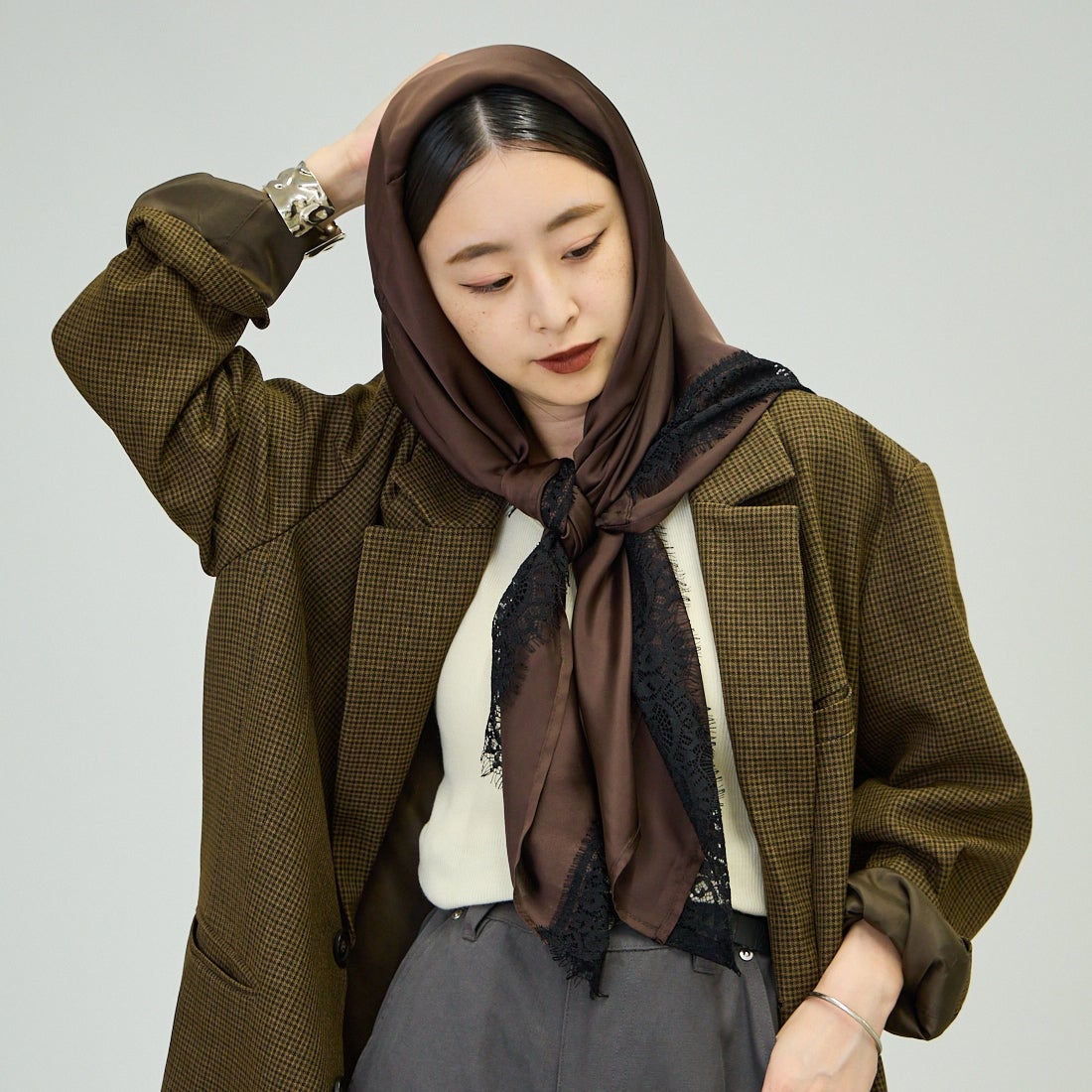 28 BROWN &&モデル身長：150cm 着用サイズ：F&&