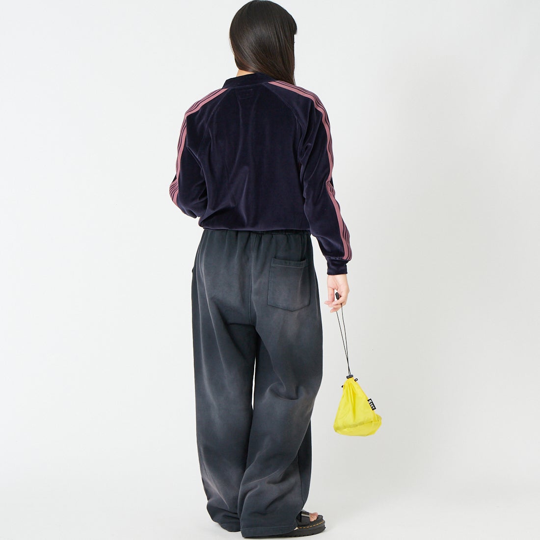Needles [ニードルズ] リブカラートラックジャケット [TY358] B NAVY &&モデル身長：162cm 着用サイズ：2&&