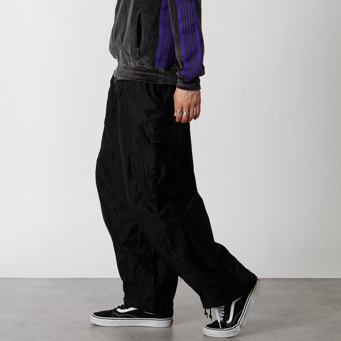 Needles [ニードルズ] BDU ヒザデルパンツ [TY210] B BLACK &&モデル身長：177cm 着用サイズ：XS&&