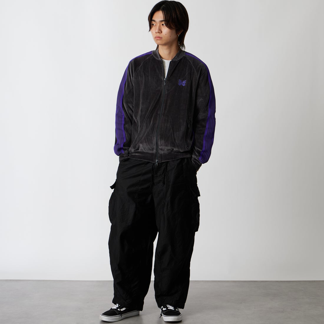 Needles [ニードルズ] BDU ヒザデルパンツ [TY210] B BLACK &&モデル身長：177cm 着用サイズ：XS&&
