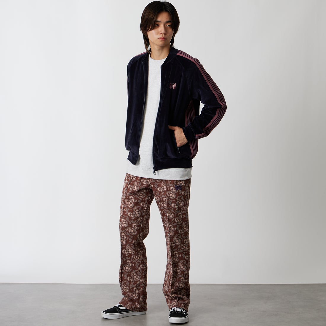 Needles [ニードルズ] トラックパンツ [TY348] E PAISLEY &&モデル身長：177cm 着用サイズ：S&&