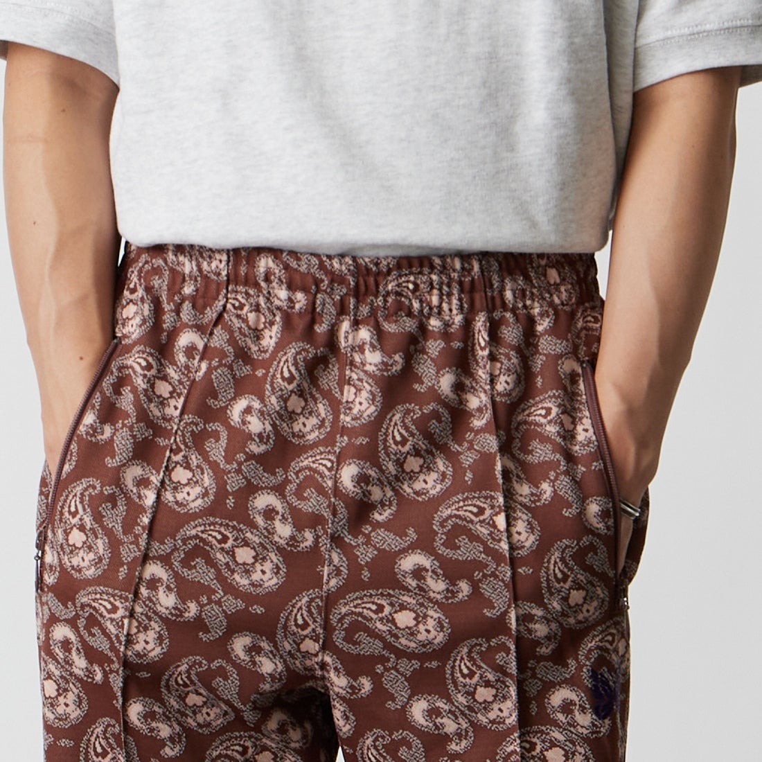 Needles [ニードルズ] トラックパンツ [TY348] E PAISLEY &&モデル身長：177cm 着用サイズ：S&&ルズ] トラックパンツ [TY348]