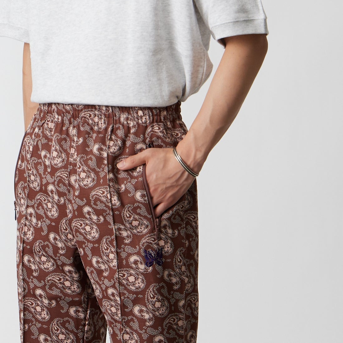 Needles [ニードルズ] トラックパンツ [TY348] E PAISLEY &&モデル身長：177cm 着用サイズ：S&&
