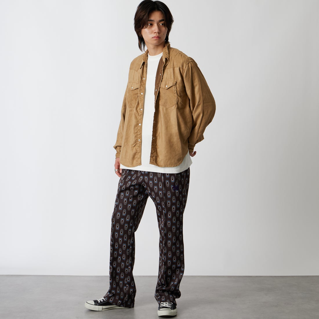 Needles [ニードルズ] トラックパンツ [TY348] B FROG EYE &&モデル身長：177cm 着用サイズ：S&&