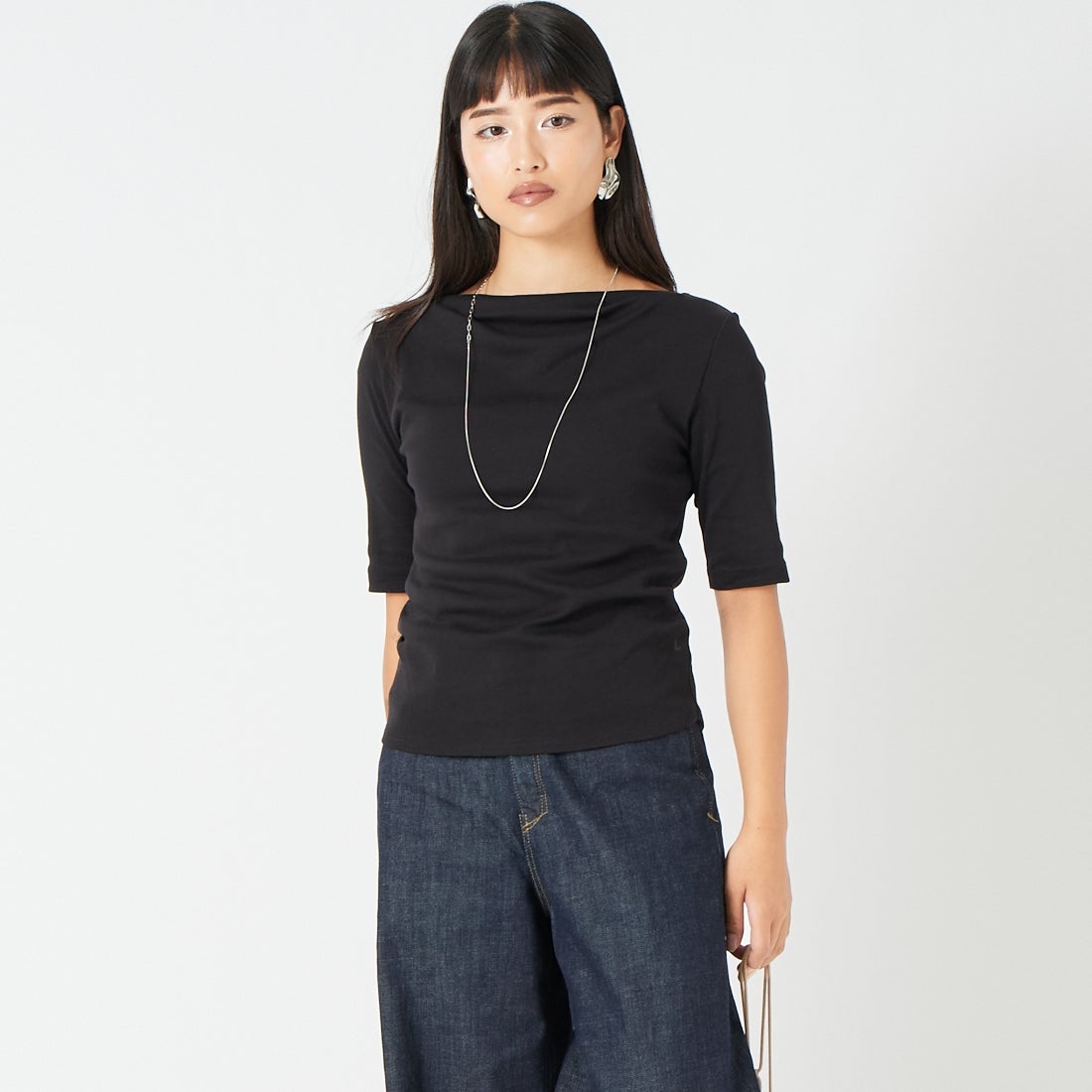 BLACK&&モデル身長：162cm 着用サイズ：36&&