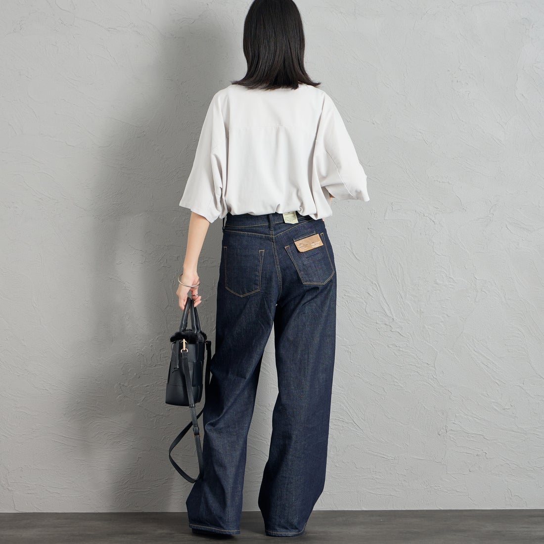 MICA&DEAL [マイカアンドディール] JACKSON プリント5分袖Tシャツ [0126309063] L/GRAY &&モデル身長：162cm 着用サイズ：F&&