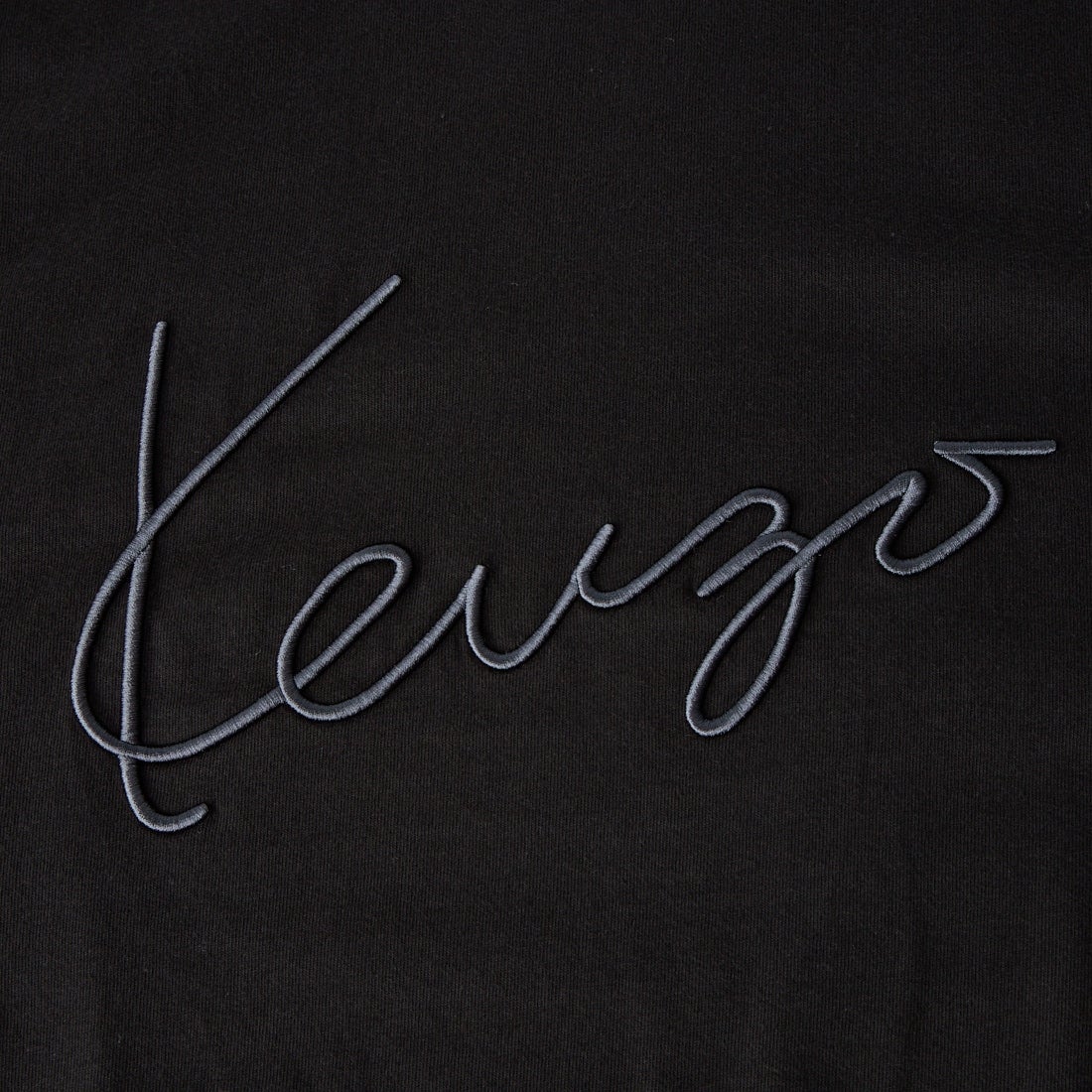 KENZO [ケンゾー] シグネチャー刺繍 ロングスリーブTシャツ [FG65TL3614SG] 99J BLACK