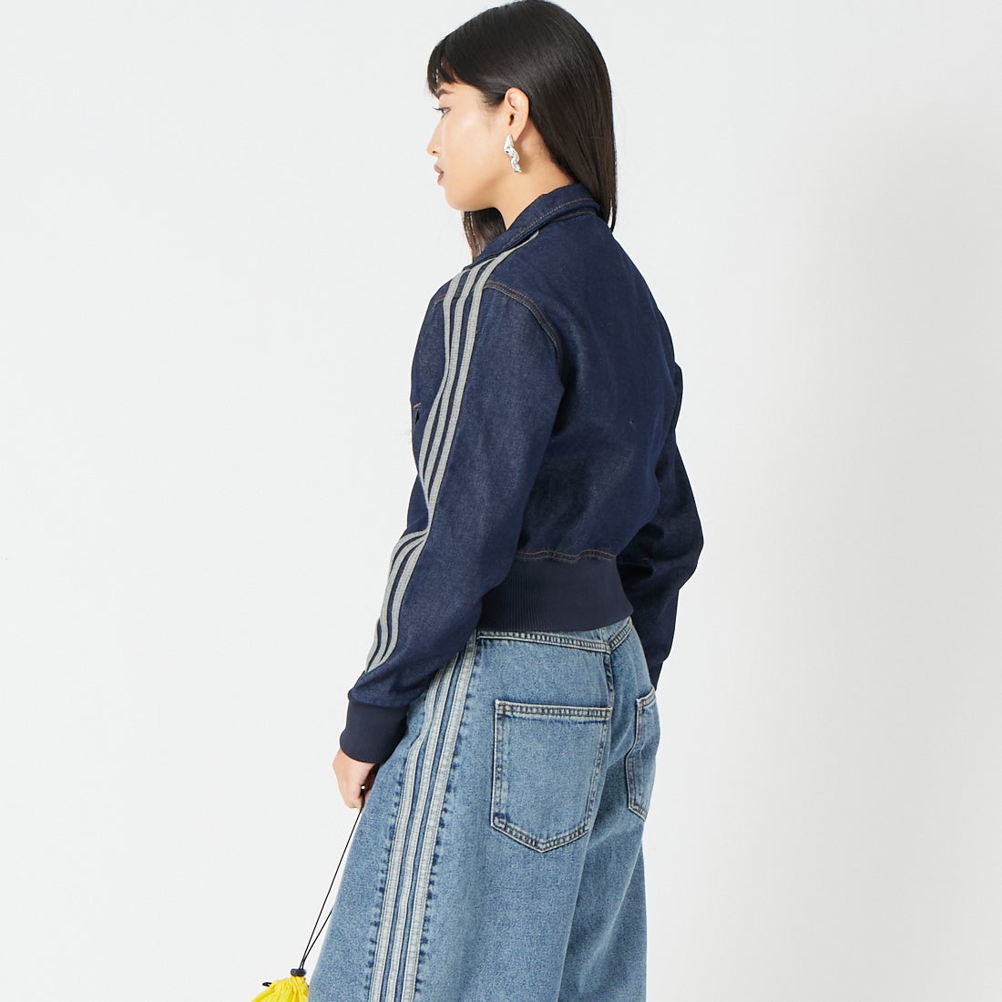 adidas Originals [アディダス オリジナルス] ファイヤーバード デニムトラックトップ [WK471] KQ6491 &&モデル身長：162cm 着用サイズ：S&&