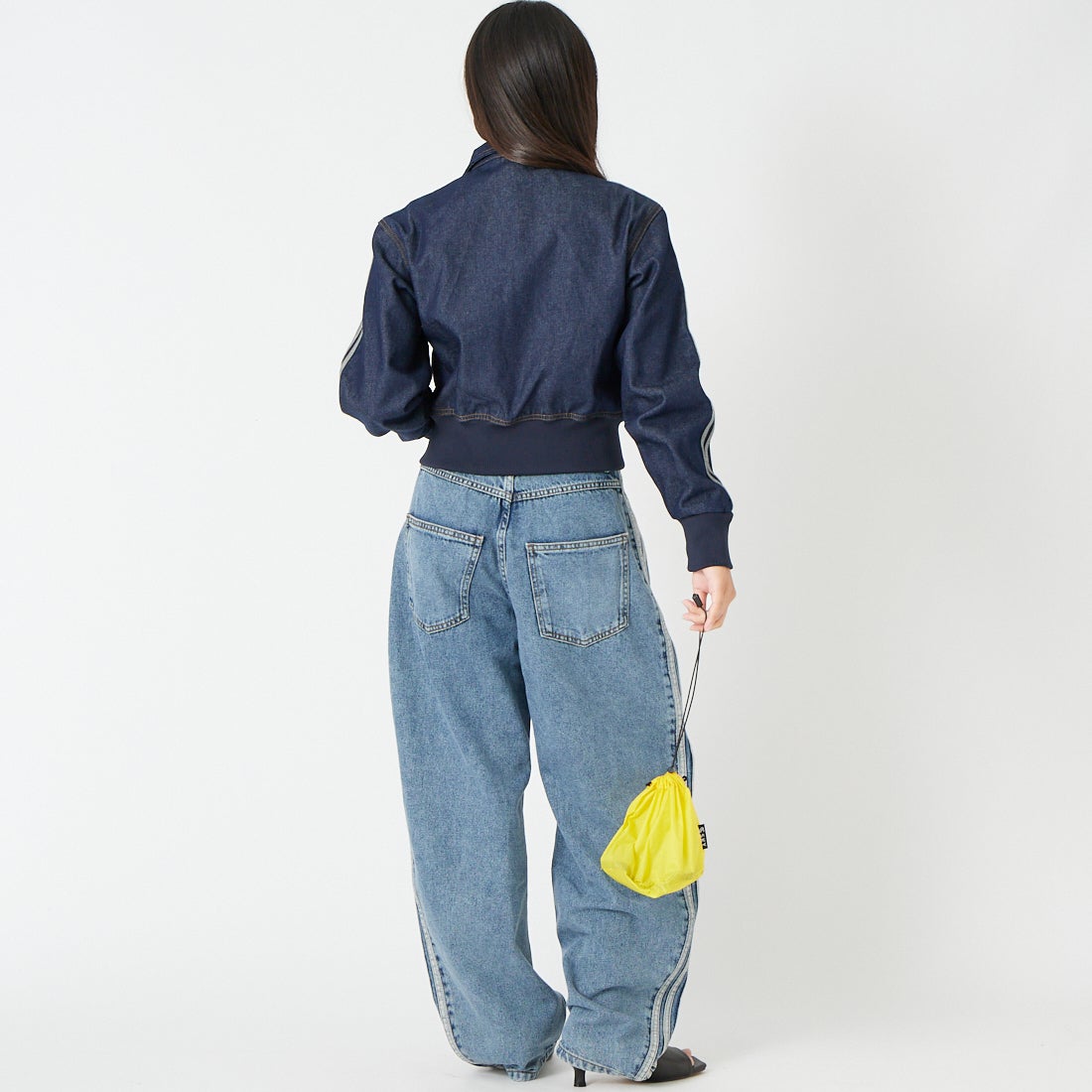 adidas Originals [アディダス オリジナルス] ファイヤーバード デニムトラックトップ [WK471] KQ6491 &&モデル身長：162cm 着用サイズ：S&&