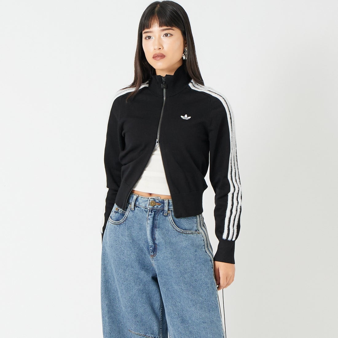 adidas Originals [アディダス オリジナルス] ファイヤーバード ニットトラックトップ [KP925] KS7366 &&モデル身長：162cm 着用サイズ：M&&