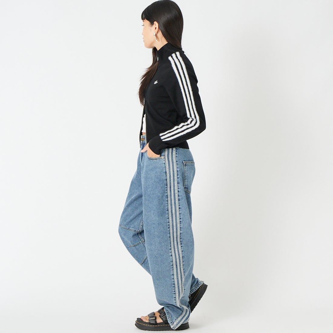 adidas Originals [アディダス オリジナルス] ファイヤーバード ニットトラックトップ [KP925] KS7366 &&モデル身長：162cm 着用サイズ：M&&