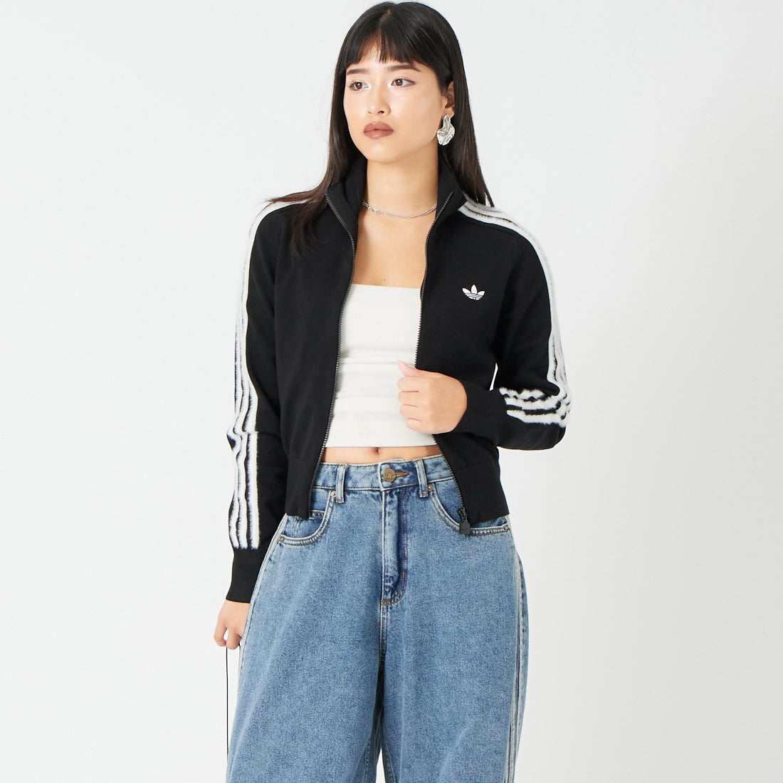 adidas Originals [アディダス オリジナルス] ファイヤーバード ニットトラックトップ [KP925] KS7366 &&モデル身長：162cm 着用サイズ：M&&