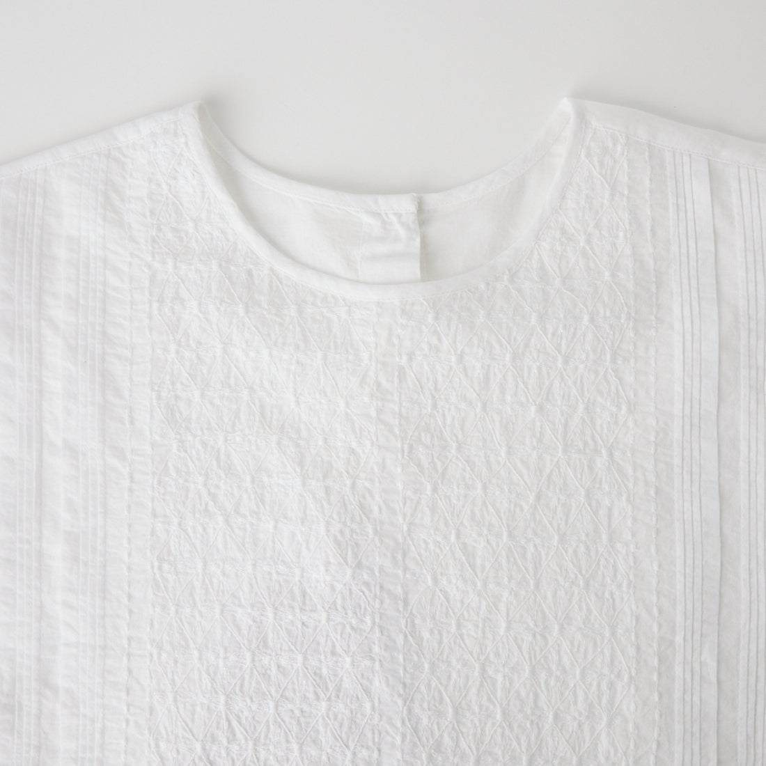 maison de soil [メゾンドソイル] 60s オーガニックキャンブリック バックオープン刺繍ブラウス [NMDS26522] 9000 WHITE