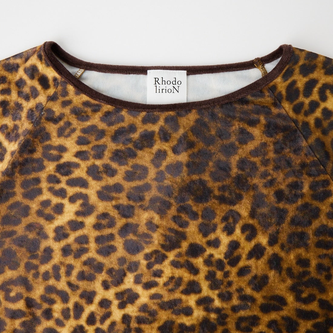 RhodolirioN [ロドリリオン] レオパードベルベット クルーネックTシャツ [TX1079] LEOPARD