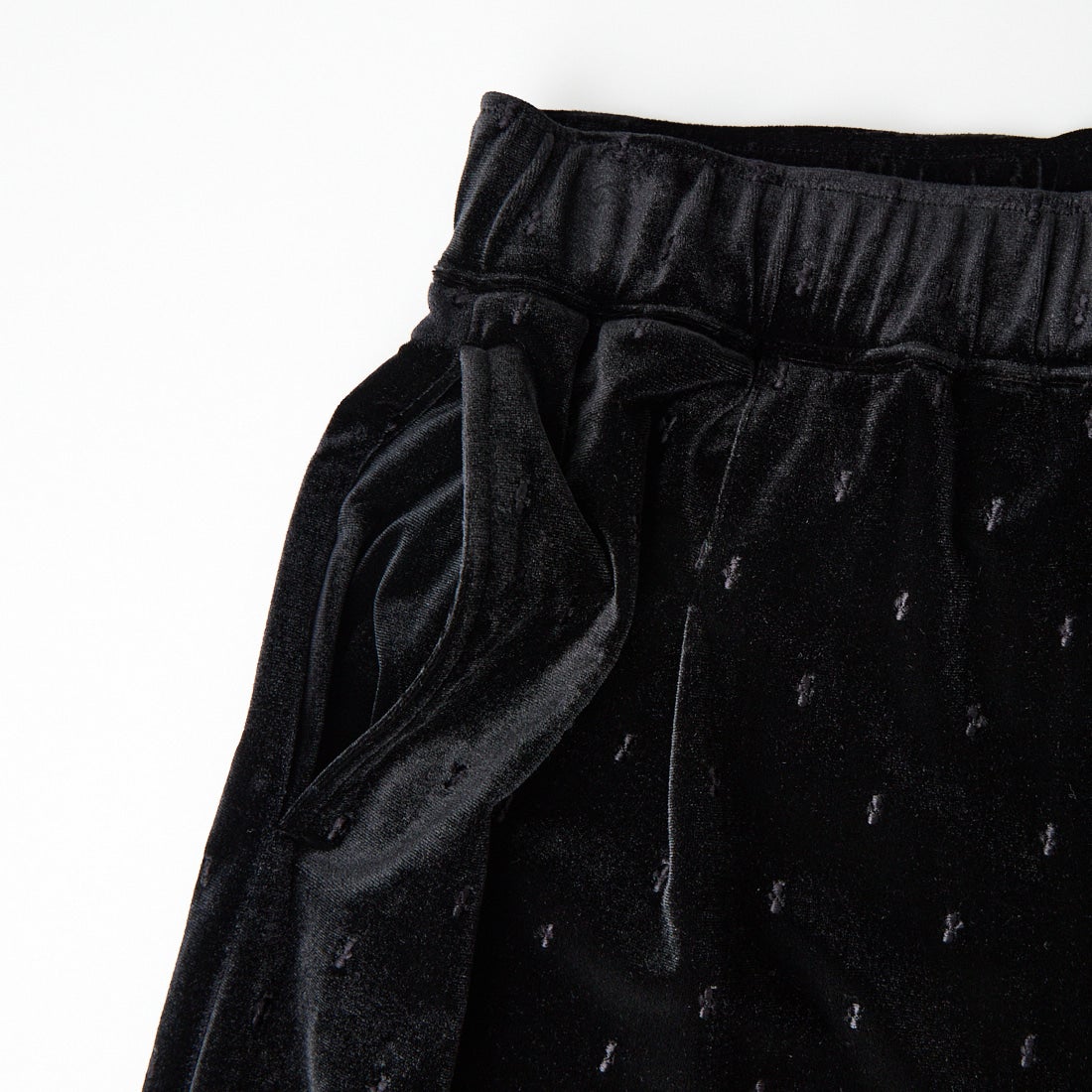 TICCA [ティッカ] ベロアボウタイドットパンツ [TBFA-182] BLACK DOT