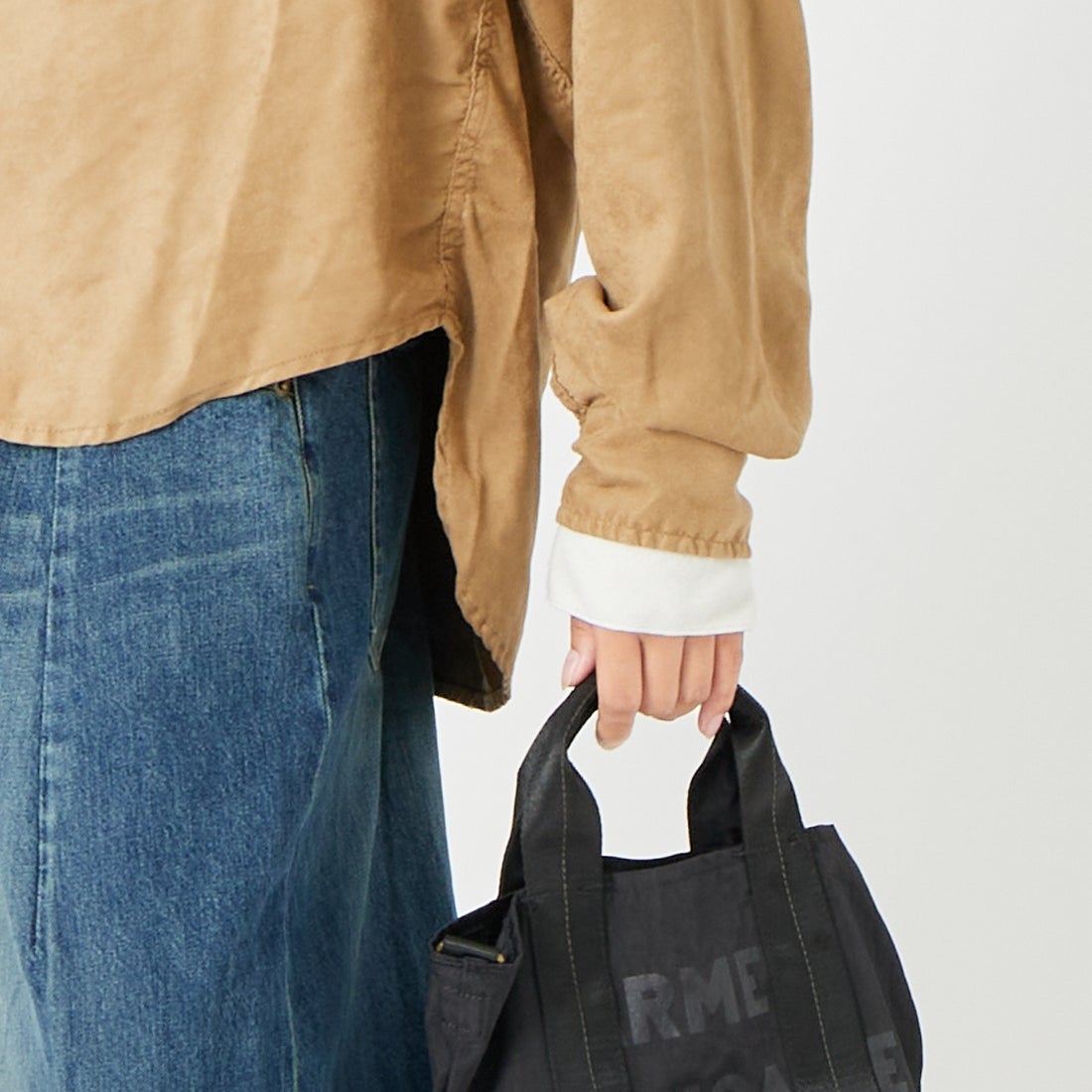 REMI RELIEF [レミレリーフ] 別注 ウェスタンシャツ [RN30389306-JF] SUEDE &&モデル身長：162cm 着用サイズ：S&&
