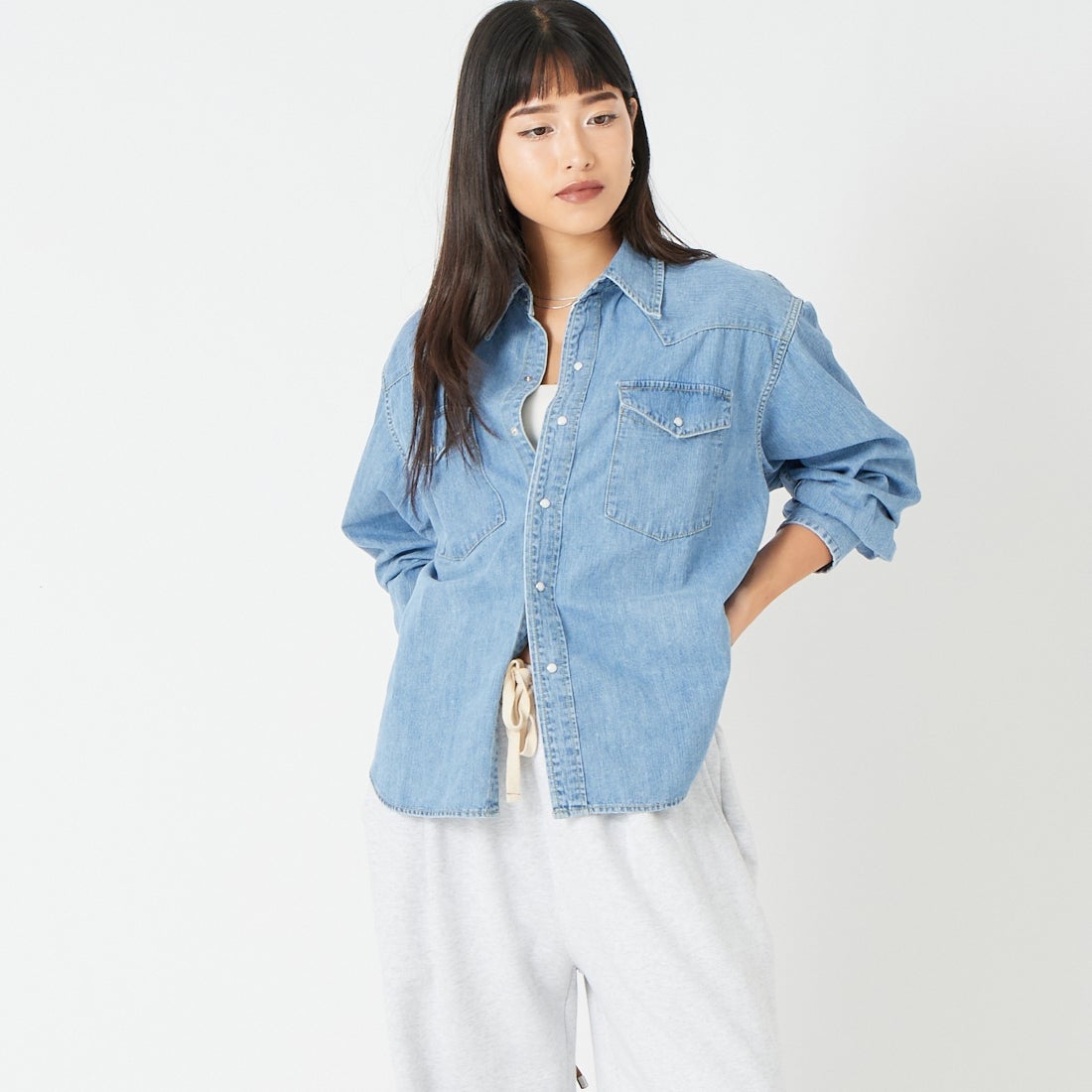 DENIM &&モデル身長：162cm 着用サイズ：S&&