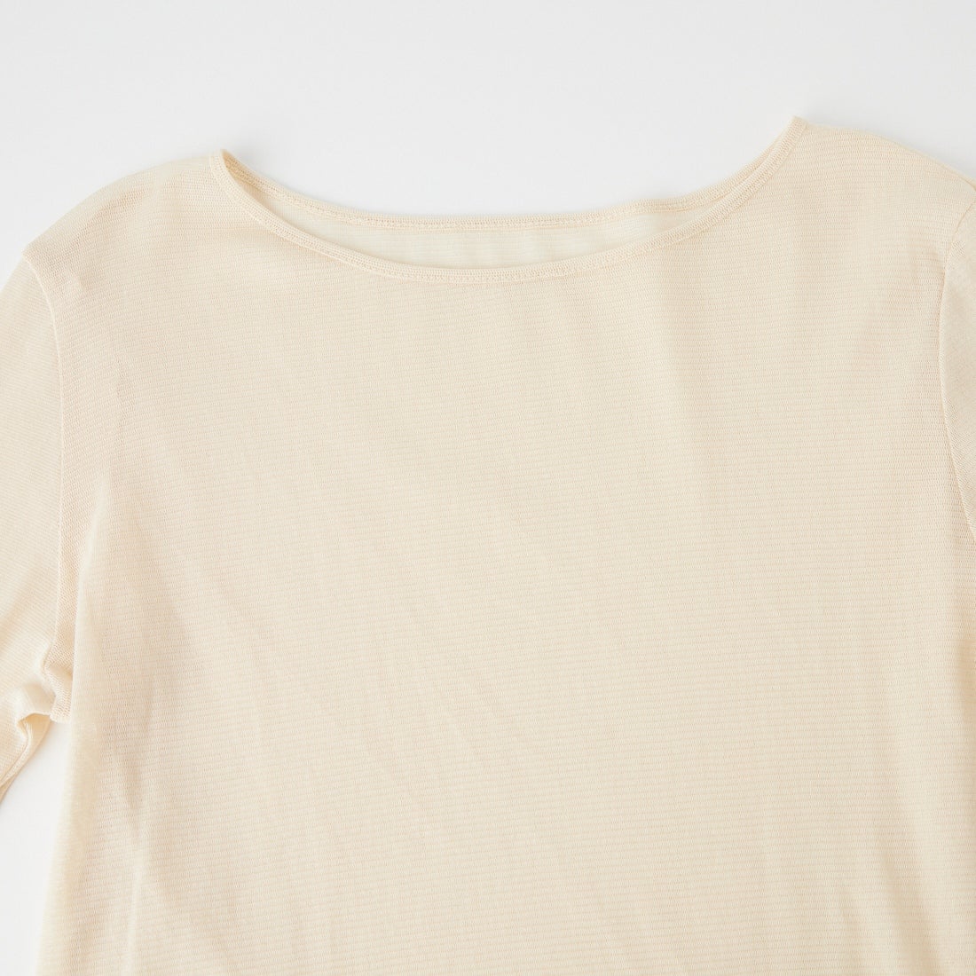 MICA&DEAL [マイカアンドディール] コットンチュールロングスリーブTシャツ [0126309065] ECRU