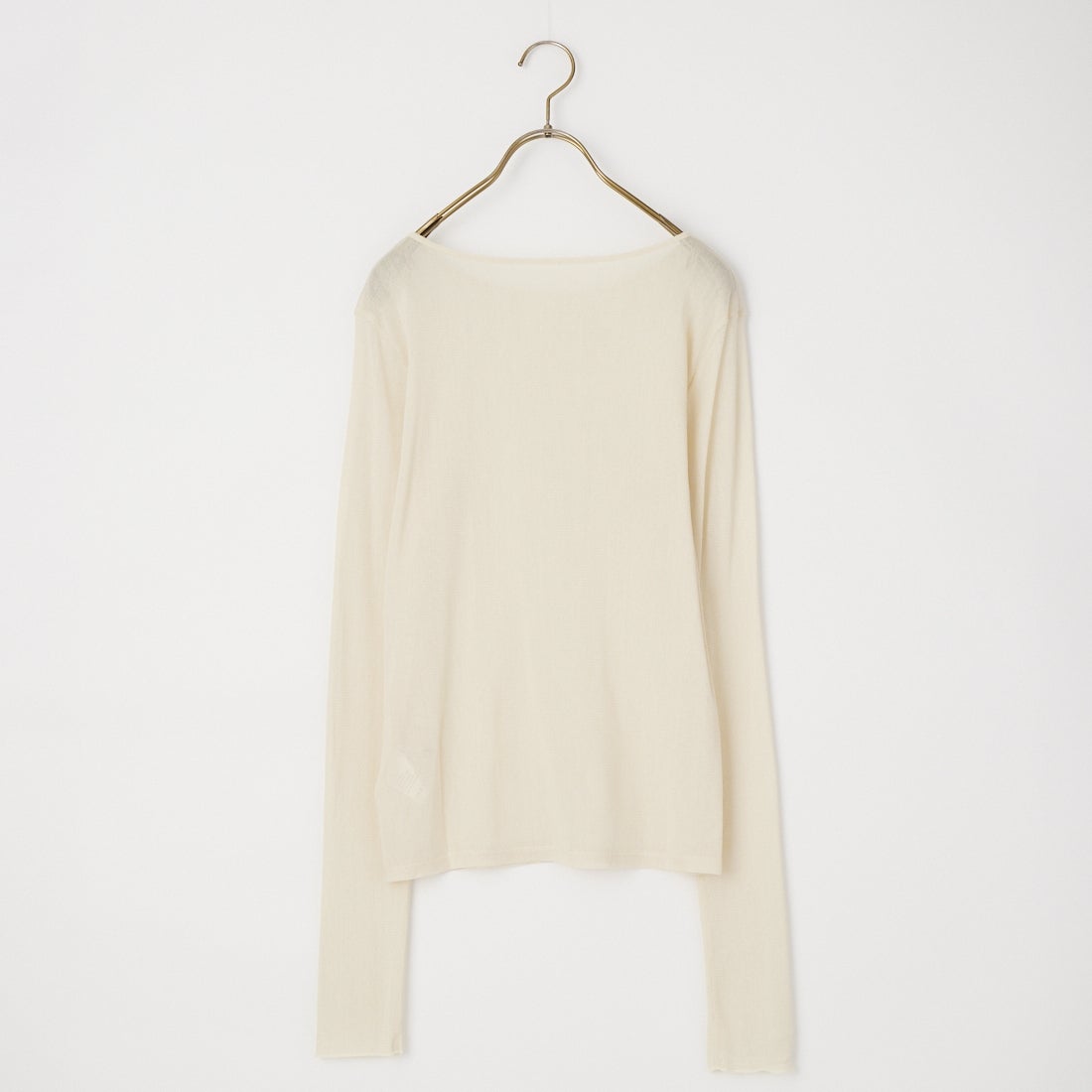 MICA&DEAL [マイカアンドディール] コットンチュールロングスリーブTシャツ [0126309065] ECRU