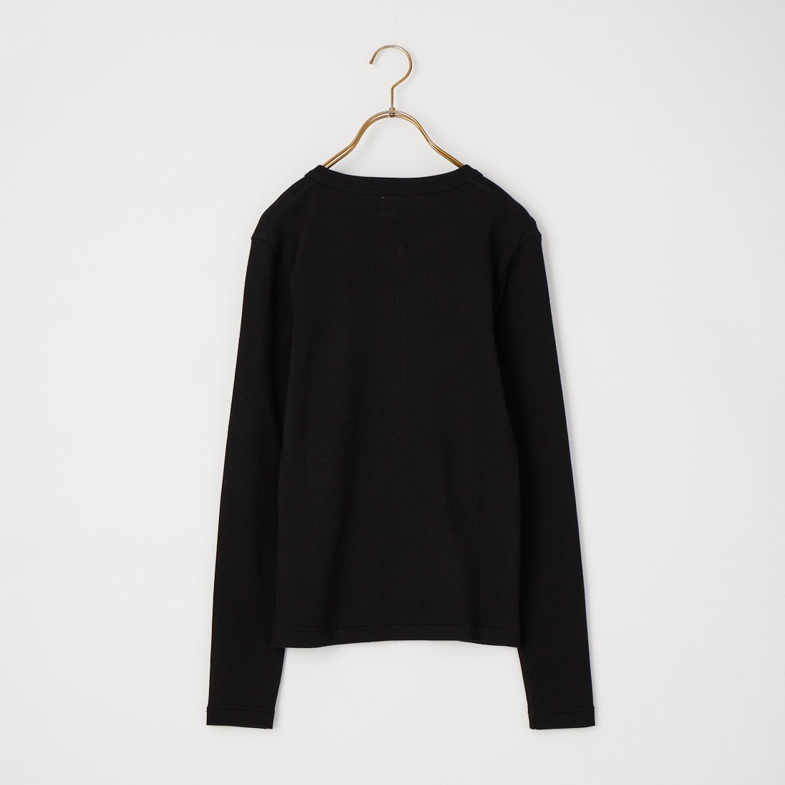 blurhms ROOTSTOCK [ブラームス ルーツストック] クラシックリブ ヘンリーネックカットソー [BROOTS24F006WF26] 02 BLACK